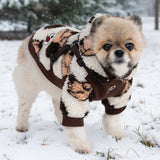 Puppia Max Hoody Jacket Harness Brown - Warm Hondenjasje met Geïntegreerd Tuig