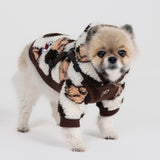 Puppia Max Hoody Jacket Harness Brown - Warm Hondenjasje met Geïntegreerd Tuig