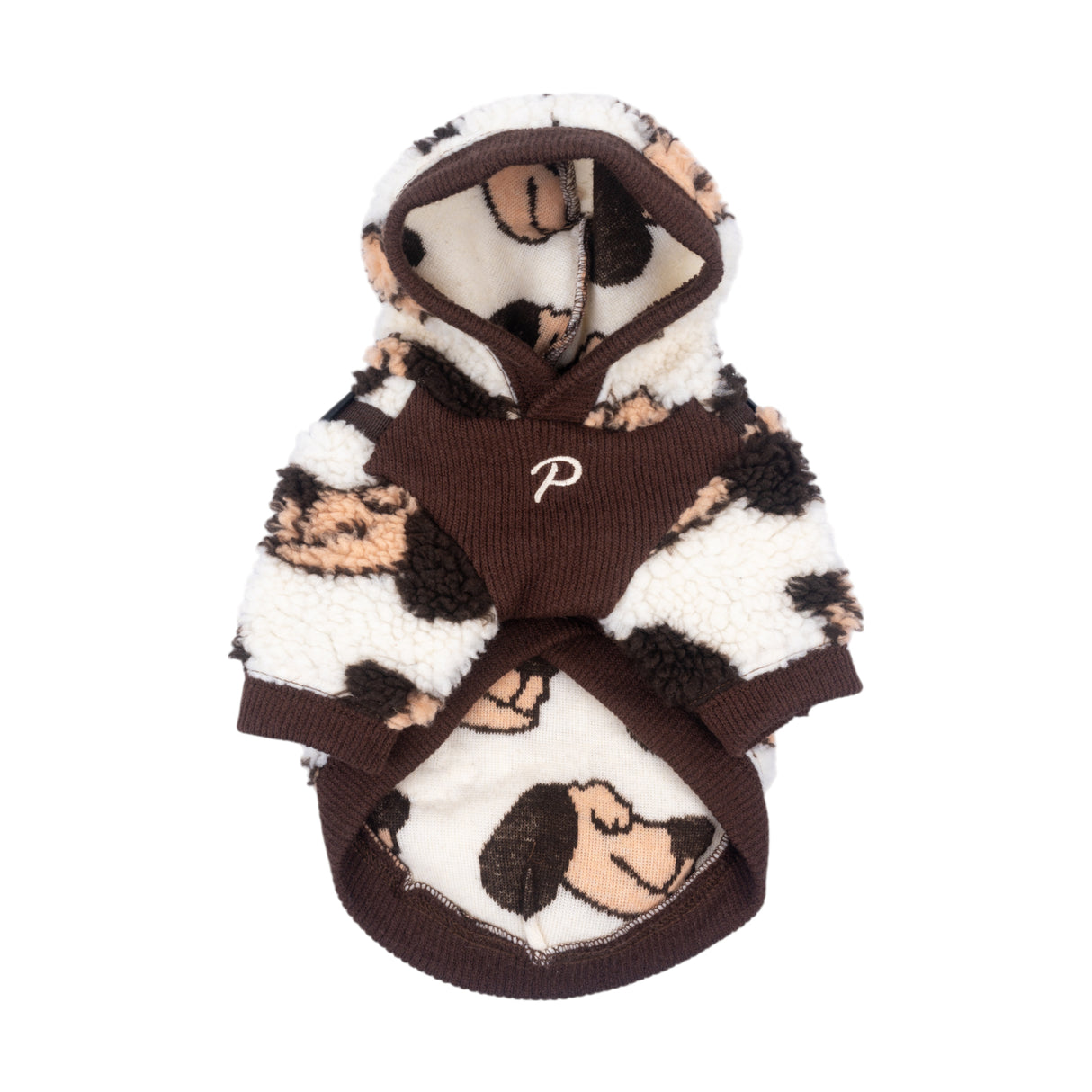 Puppia Max Hoody Jacket Harness Brown - Warm Hondenjasje met Geïntegreerd Tuig