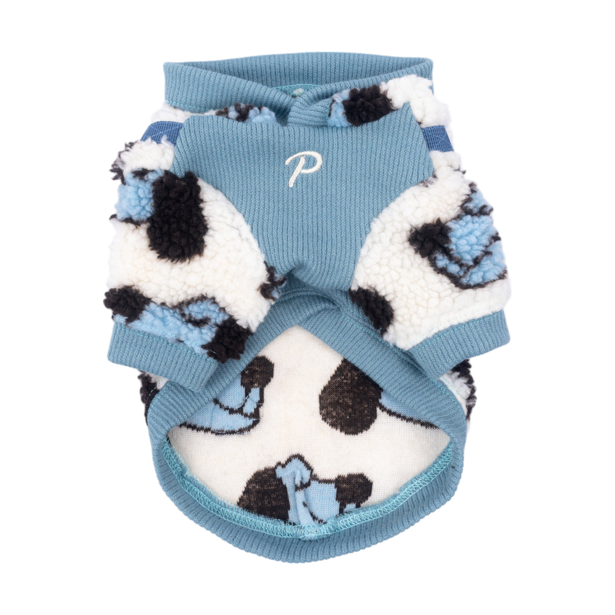 Puppia Max Hoody Jacket Harness Blue- Warm Hondenjasje met Geïntegreerd Tuig