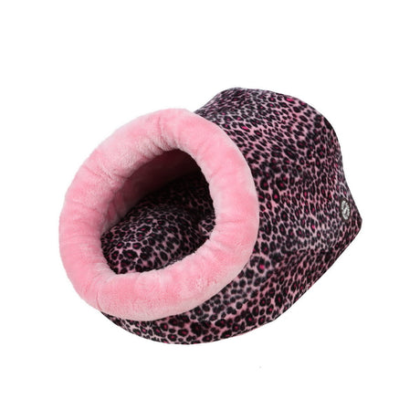 Catspia Snuggle Cat Cave Pink Leopard - Premium Kattenbed > kattenmand from Catspia - Just €49.99! Shop now at Frenkiezdogshop