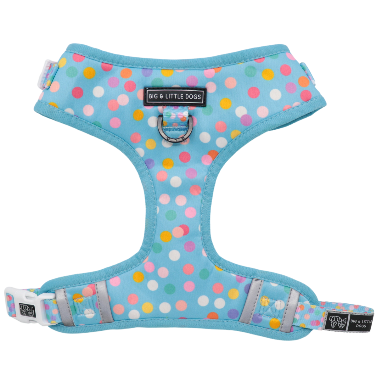 Big and Little Dogs Adjustable dog harness Blue Confetti - Premium hondentuig > honden harnas from Big and Little Dogs - Just €19.99! Shop now at Frenkiezdogshop