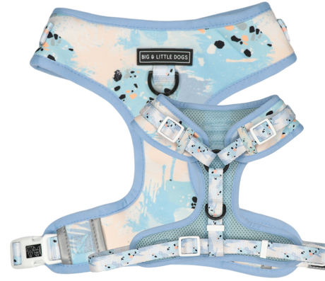 Big and Little Dogs Adjustable dog harness Blue Splatter Terrazzo - Premium hondentuig > honden harnas from Big and Little Dogs - Just €25.99! Shop now at Frenkiezdogshop