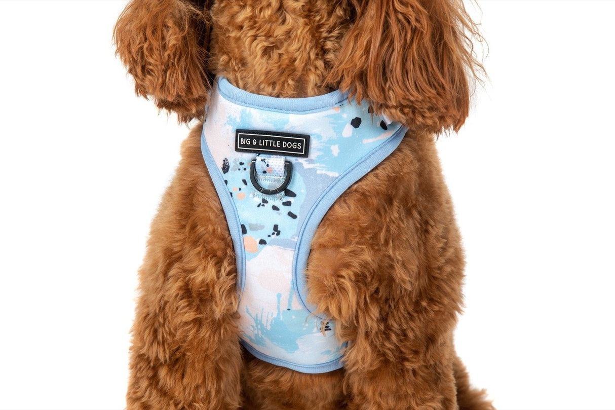 Big and Little Dogs Adjustable dog harness Blue Splatter Terrazzo - Premium hondentuig > honden harnas from Big and Little Dogs - Just €25.99! Shop now at Frenkiezdogshop