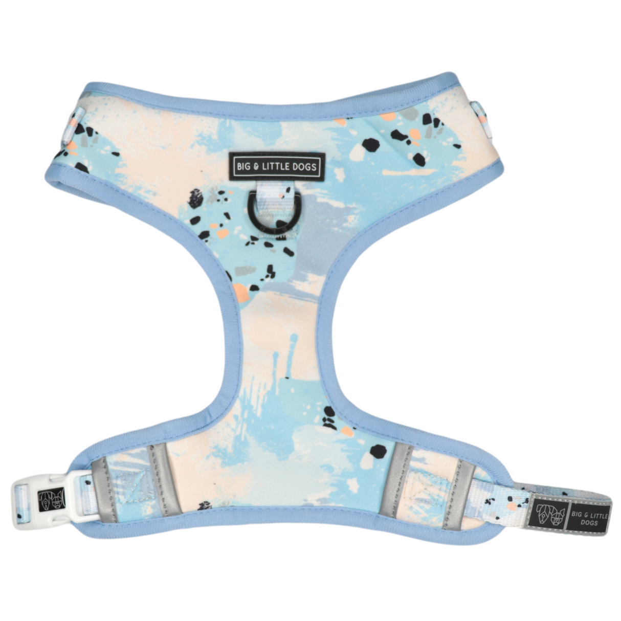 Big and Little Dogs Adjustable dog harness Blue Splatter Terrazzo - Premium hondentuig > honden harnas from Big and Little Dogs - Just €25.99! Shop now at Frenkiezdogshop