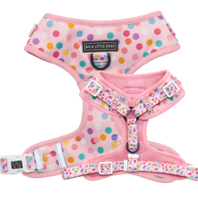 Big and Little Dogs Adjustable Harness Pink Confetti ( XLARGE) - Premium hondentuig > honden harnas from Big and Little Dogs - Just €10! Shop now at Frenkiezdogshop