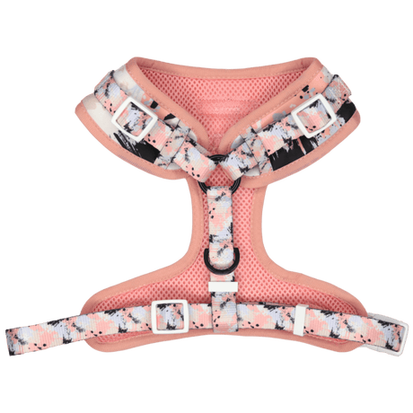 Big and Little Dogs Adjustable Peach Splatter Terrazzo ( X Large ) hondentuig > honden harnas > model A Medium