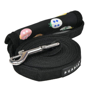 Puppia Lady Beetle Lijn Black hondenriem > hondenlijn Medium