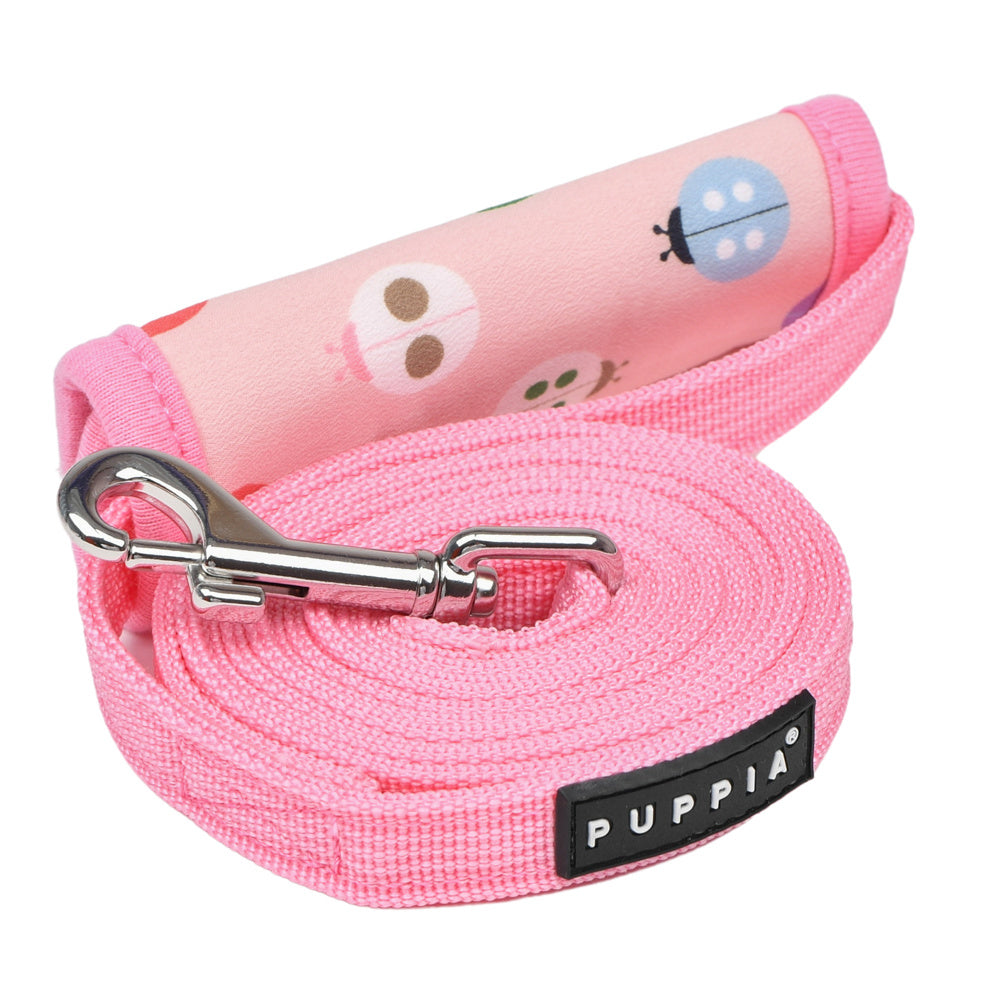 Puppia Lady Beetle Lijn Pink - Premium hondenriem > hondenlijn from Puppia - Just €18.99! Shop now at Frenkiezdogshop