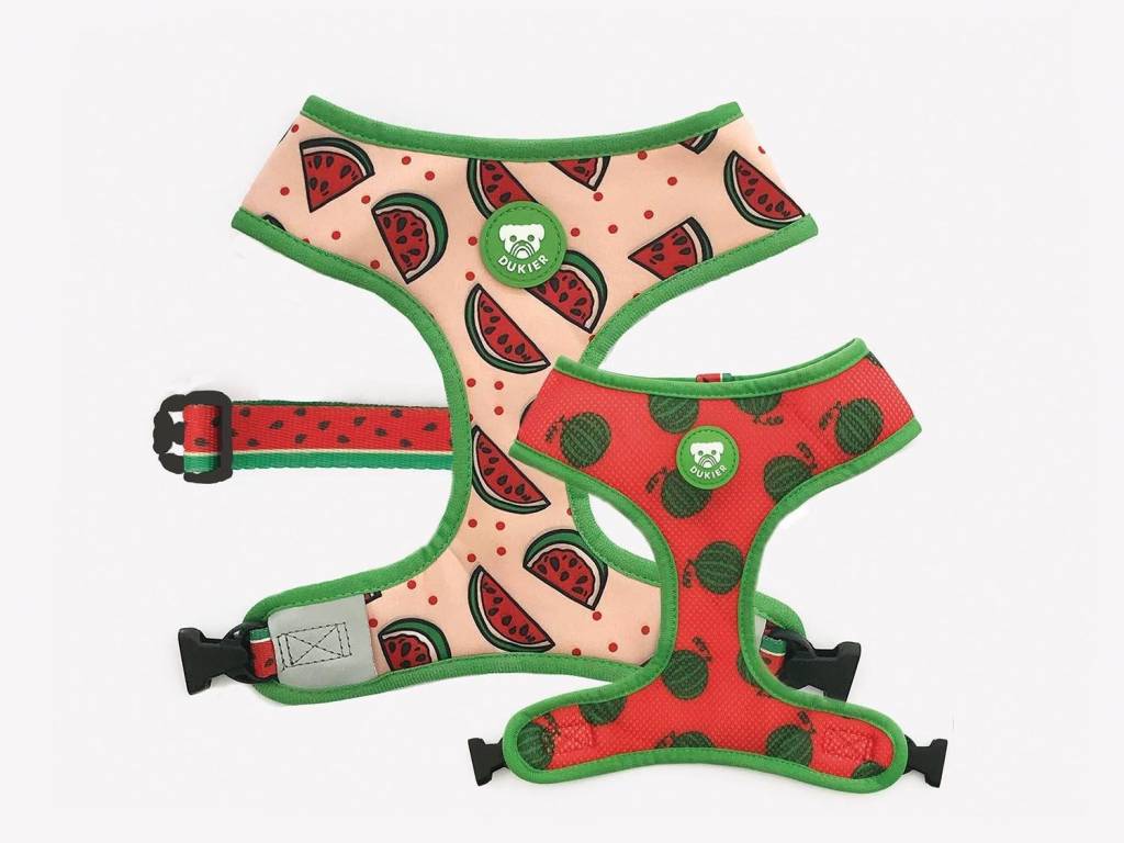 Dukier Reversible Harness watermelon - Premium hondentuig > honden harnas from Dukier - Just €22.99! Shop now at Frenkiezdogshop