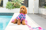 Big and Little Dogs strand shirt met UV bescherming  Summer Lovin' ( Large ) - Premium Hondenkleding > zonbescherming from Big and Little Dogs - Just €23.99! Shop now at Frenkiezdogshop