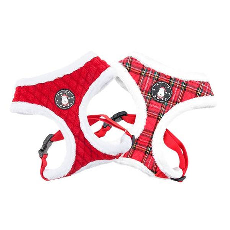Puppia Harness A Blitzen Checkered Red hondentuig > honden harnas > model A Small