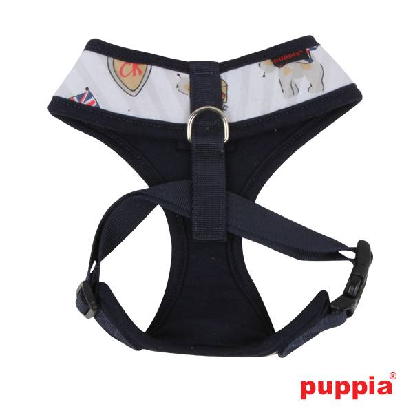 Puppia Britannia harness model A navy - Premium hondentuig > honden harnas from Puppia - Just €23.99! Shop now at Frenkiezdogshop