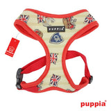 Puppia Britannia harness model A red - Premium hondentuig > honden harnas from Puppia - Just €23.99! Shop now at Frenkiezdogshop