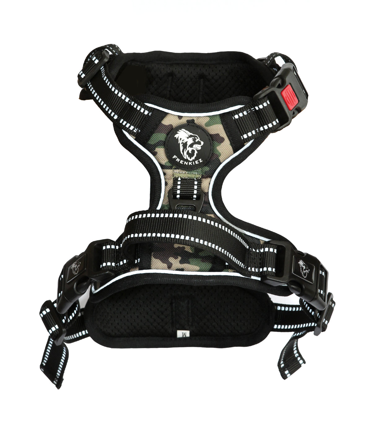 Frenkiez reflective no pull lockable dog harness Camouflage - Premium hondentuig > honden harnas from Frenkiez - Just €29.99! Shop now at Frenkiezdogshop