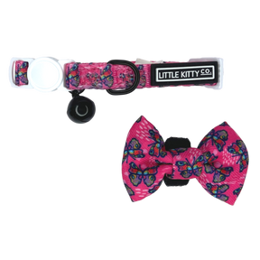 Little Kitty Cat Collar & Bow Tie Flutterly Fab - Premium halsband > kattenhalsband from Little Kitty - Just €10! Shop now at Frenkiezdogshop