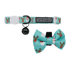 Little Kitty Cat Collar & Bow Tie Santa's Reindeers - Premium halsband > kattenhalsband from Little Kitty - Just €10! Shop now at Frenkiezdogshop