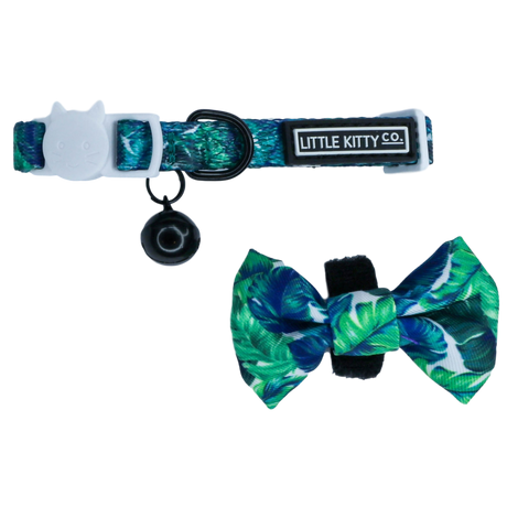 Little Kitty Cat Collar & Bow Tie Vacay Palms - Premium halsband > kattenhalsband from Little Kitty - Just €9.99! Shop now at Frenkiezdogshop