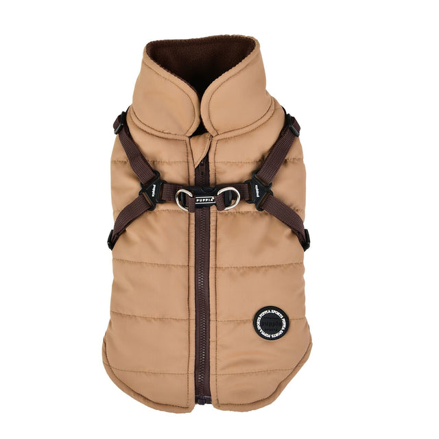 Puppia Mountaineer Jacket Harness Beige - Premium Hondenkleding > hondenjas from Puppia - Just €66.99! Shop now at Frenkiezdogshop