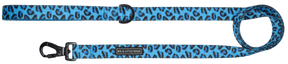 Big and Little Dogs Lijn Blue Leopard hondenriem > hondenlijn 1,5 cm breed