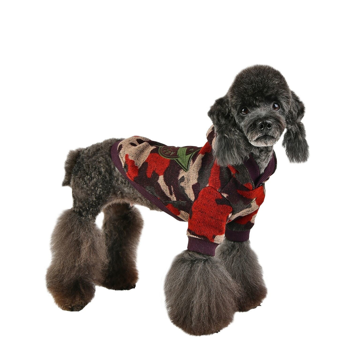 Puppia Colonel Hoodie Wine Camo - Premium Hondenkleding > Hondentrui from Puppia - Just €43.99! Shop now at Frenkiezdogshop