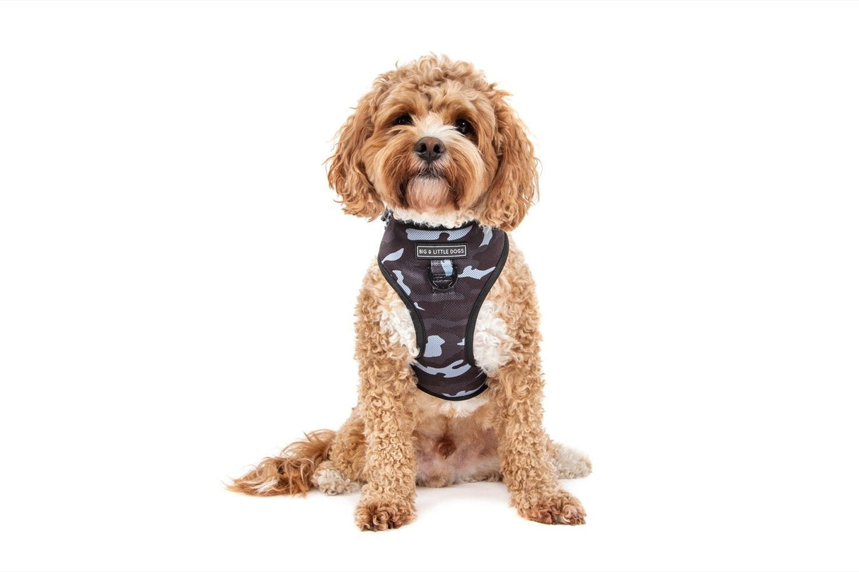 Big and Little Dogs Adjustable dog harness Black Camo - Premium hondentuig > honden harnas from Big and Little Dogs - Just €25.99! Shop now at Frenkiezdogshop