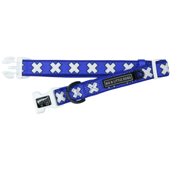 Big and Little Dogs Halsband Blue X's - Premium halsband > hondenhalsband from Big and Little Dogs - Just €16.99! Shop now at Frenkiezdogshop