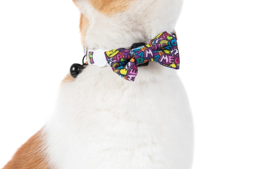 Little Kitty Cat Collar & Bow Tie Graffiti - Premium halsband > kattenhalsband from Little Kitty - Just €9.99! Shop now at Frenkiezdogshop