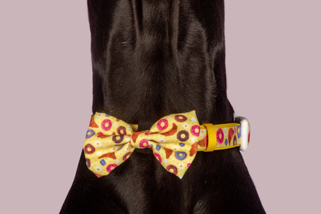Big and Little Dogs Collar & Bow - tie Pastries In Paris halsband > hondenhalsband X - Small
