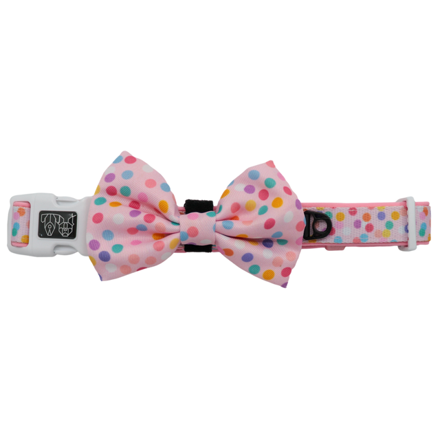 Big and Little Dogs Collar & Bow-tie Pink Confetti - Premium Hondenstrik > strik from Big and Little Dogs - Just €16.99! Shop now at Frenkiezdogshop