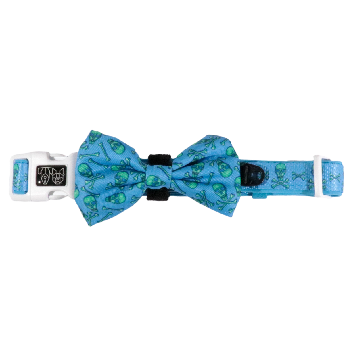 Big and Little Dogs Collar & Bow-tie Skulls & Bones (Blue Version) - Premium Hondenstrik > strik from Big and Little Dogs - Just €16.99! Shop now at Frenkiezdogshop