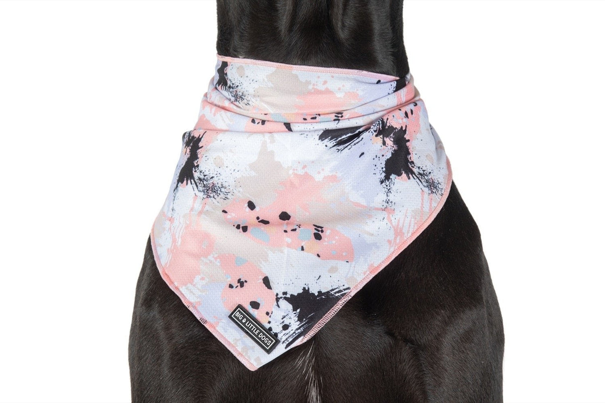 Big  and Little dogs Bandana Peach Splatter Terrazzo - Premium Bandana > Hondenbandana from Big and Little Dogs - Just €9.99! Shop now at Frenkiezdogshop