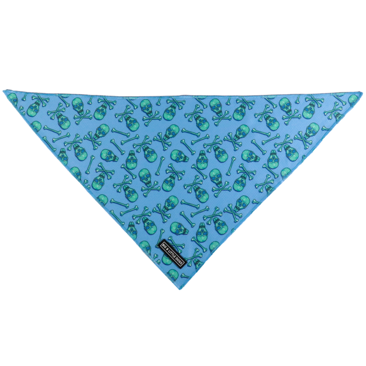 Big  and Little dogs Bandana Skulls & Bones (Blue Version) - Premium Bandana > Hondenbandana from Big and Little Dogs - Just €9.99! Shop now at Frenkiezdogshop