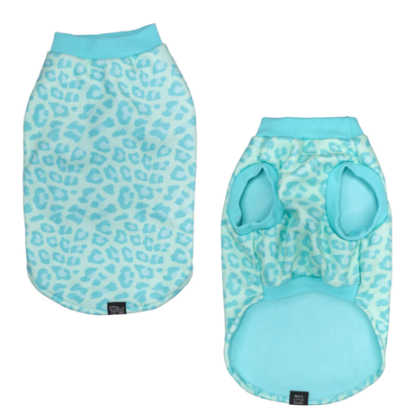 Big and Little Dogs Fleece Pyjama Turquoise Leopard - Premium Hondenkleding > Hondenpyjama from Big and Little Dogs - Just €22.99! Shop now at Frenkiezdogshop