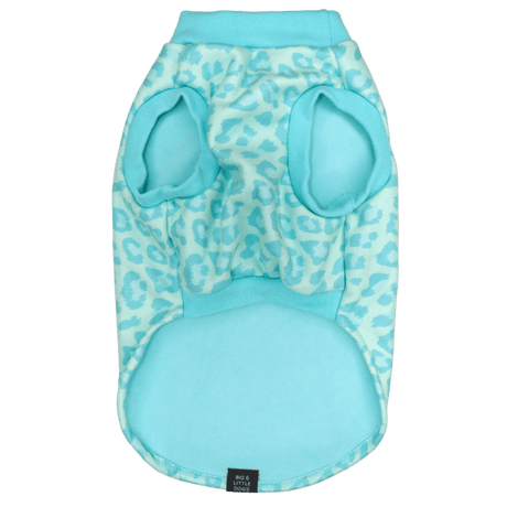 Big and Little Dogs Fleece Pyjama Turquoise Leopard Hondenkleding > Hondenpyjama 50 CM