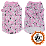 Big and Little Dogs strand shirt met UV bescherming  Bite Me (Pink Version) - Premium Hondenkleding > zonbescherming from Big and Little Dogs - Just €20.99! Shop now at Frenkiezdogshop