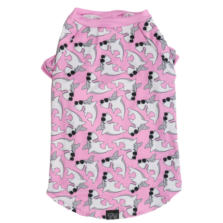 Big and Little Dogs strand shirt met UV bescherming  Bite Me (Pink Version) - Premium Hondenkleding > zonbescherming from Big and Little Dogs - Just €20.99! Shop now at Frenkiezdogshop