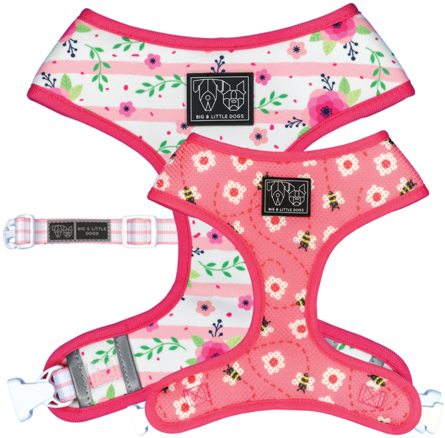 Big and Little Dogs Reversible Pretty as can Bee - Premium hondentuig > honden harnas from Big and Little Dogs - Just €27.99! Shop now at Frenkiezdogshop