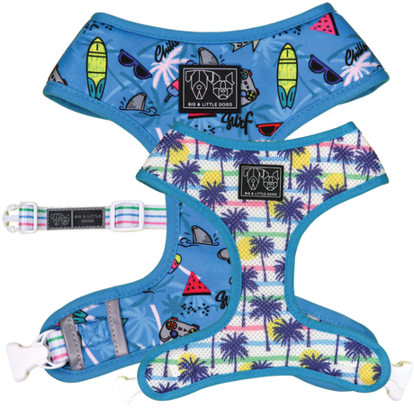 Big and Little Dogs Reversible Surf's Up - Premium hondentuig > honden harnas from Big and Little Dogs - Just €27.99! Shop now at Frenkiezdogshop