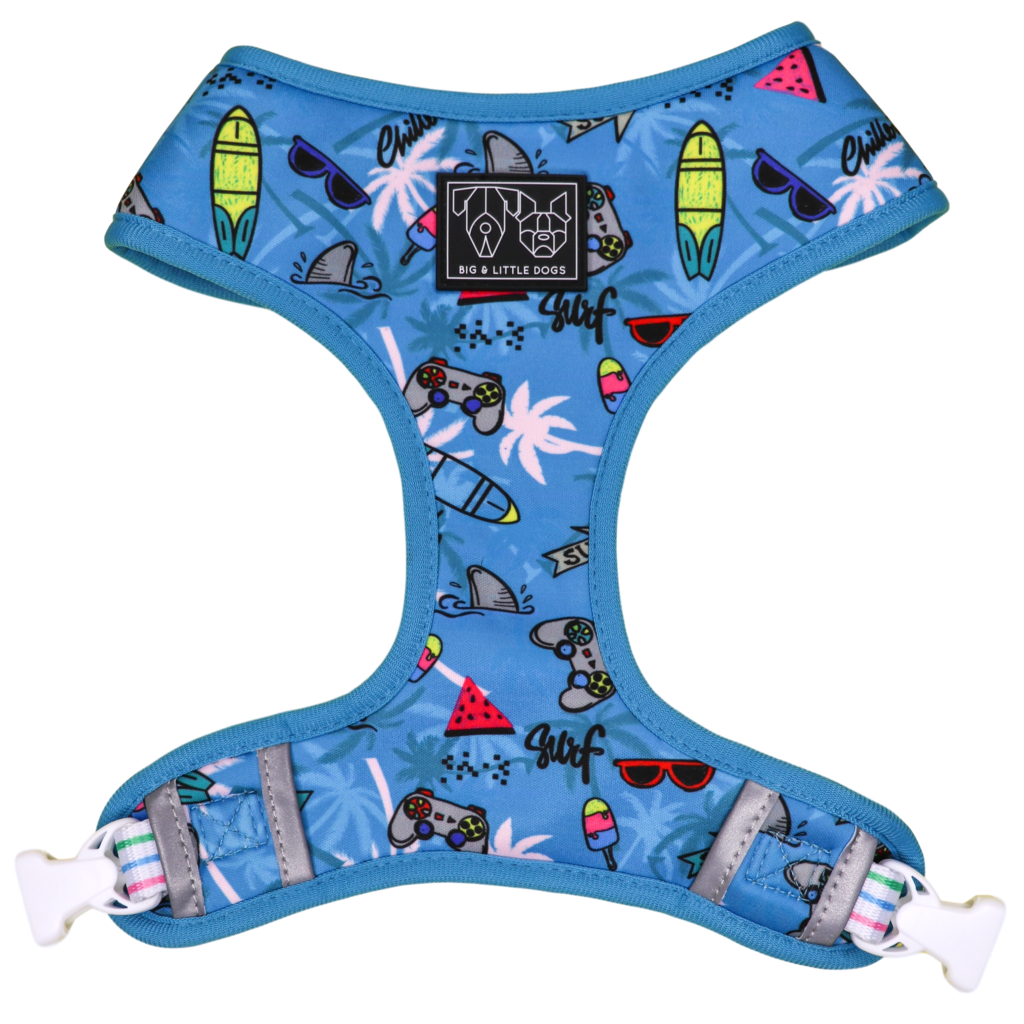 Big and Little Dogs Reversible Surf's Up - Premium hondentuig > honden harnas from Big and Little Dogs - Just €27.99! Shop now at Frenkiezdogshop