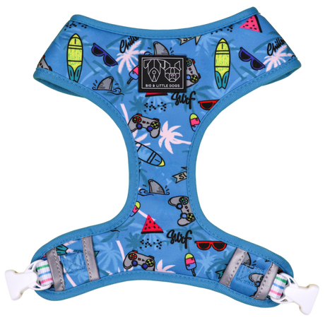 Big and Little Dogs Reversible Surf's Up - Premium hondentuig > honden harnas from Big and Little Dogs - Just €27.99! Shop now at Frenkiezdogshop