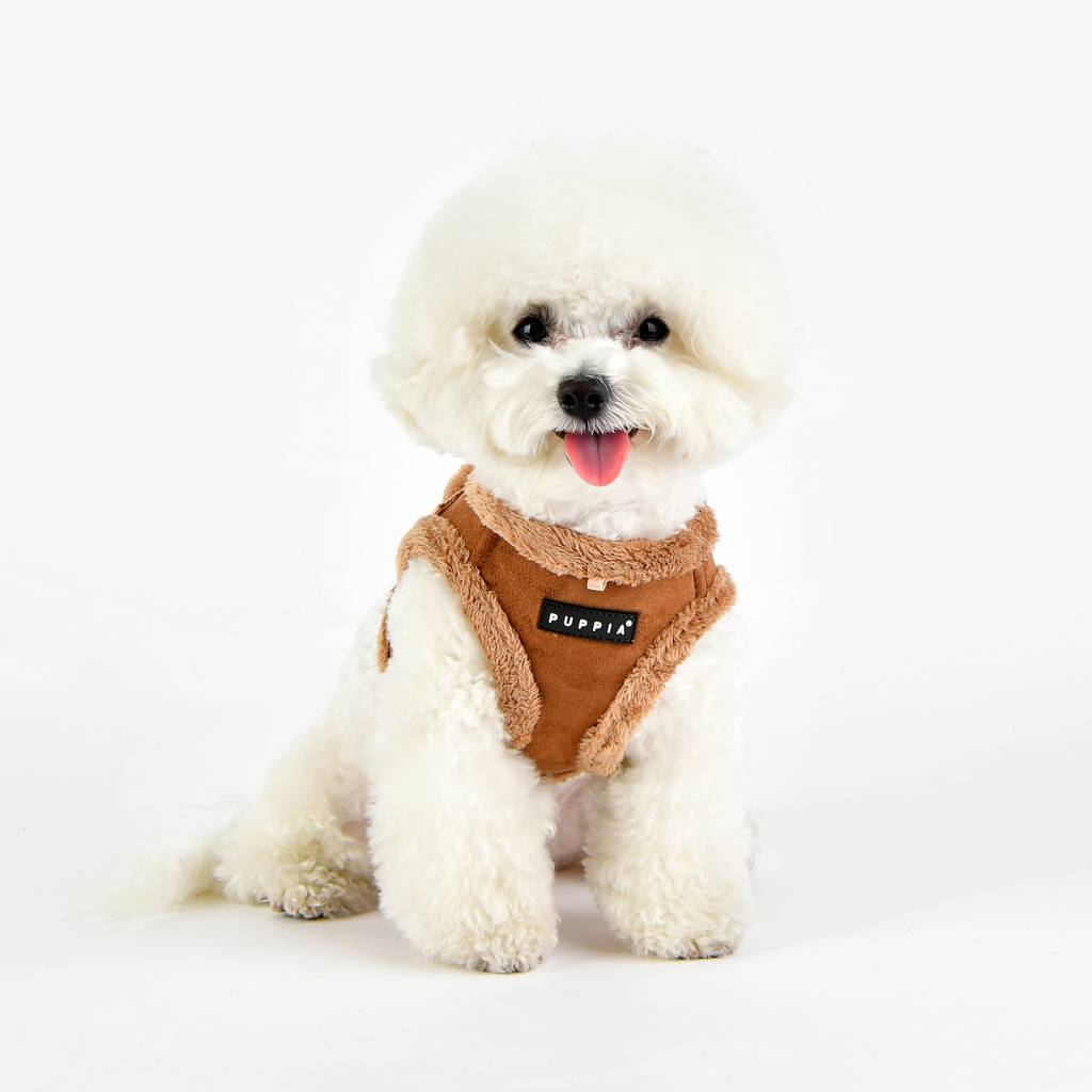 Puppia Terry Vest Harness model B brown - Premium hondentuig > honden harnas from Puppia - Just €30.99! Shop now at Frenkiezdogshop