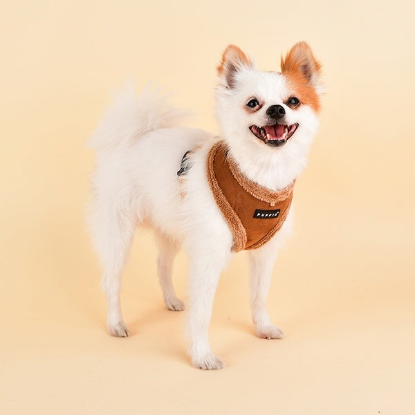 Puppia Terry Harness model A brown - Premium hondentuig > honden harnas from Puppia - Just €26.99! Shop now at Frenkiezdogshop