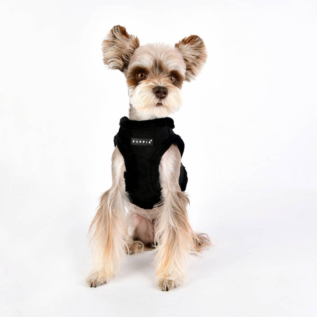 Puppia Terry Vest Harness model B black - Premium hondentuig > honden harnas from Puppia - Just €30.99! Shop now at Frenkiezdogshop