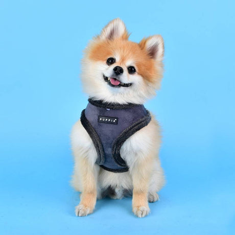Puppia Terry Harness model A grey hondentuig > honden harnas > model A Small