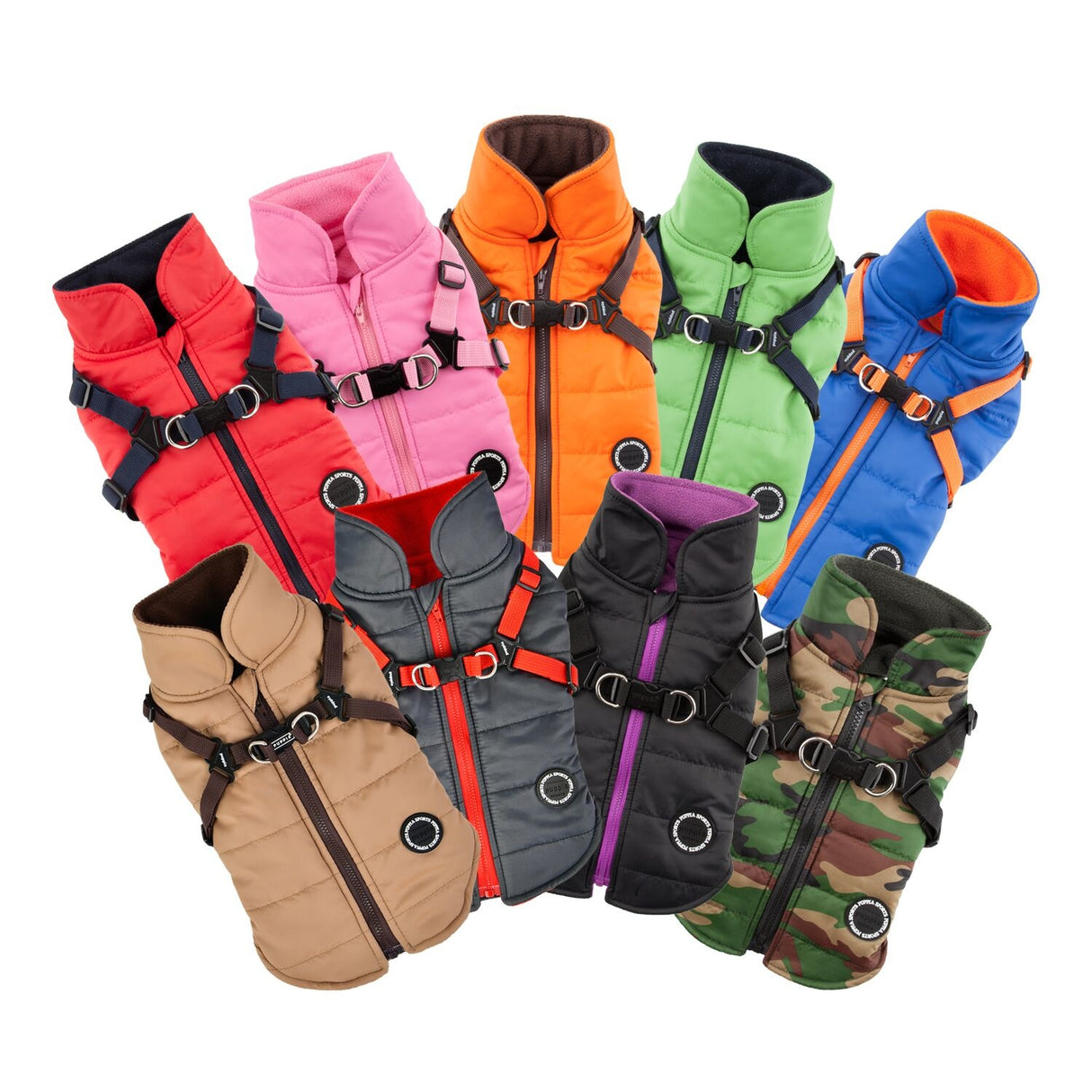 Puppia Mountaineer Jacket Harness Orange - Premium Hondenkleding > hondenjas from Puppia - Just €66.99! Shop now at Frenkiezdogshop