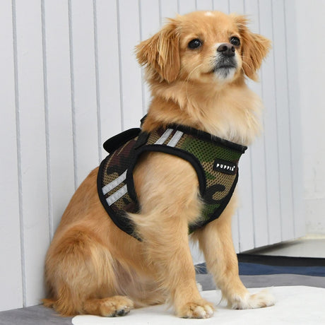 Puppia Soft Vest Harness PRO model B Camo hondentuig > honden harnas > model B Small