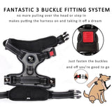 Frenkiez reflective Y tuig no pull dogharness Grey ( XSMALL) hondentuig > honden harnas > Y tuigen X-Small