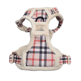 Frenkiez Teddy reflective Y tuig no pull dogharness Beige Plaid hondentuig > honden harnas > Y tuigen Small