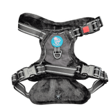 Frenkiez Teddy reflective Y tuig no pull dogharness Black hondentuig > honden harnas > Y tuigen Small